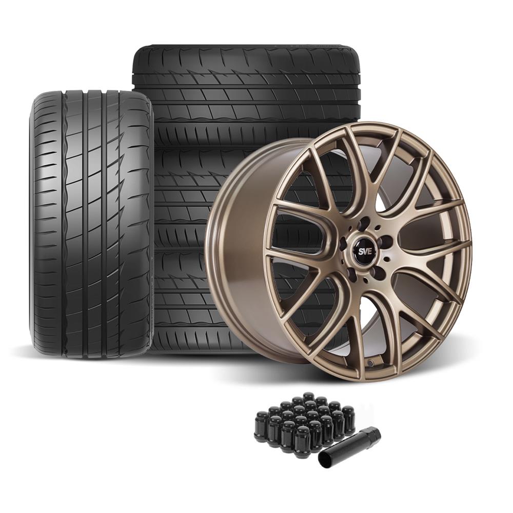 SVE Drift Wheel & Firestone Tire Kit - 19x9.5 - Satin Bronze (05-14)