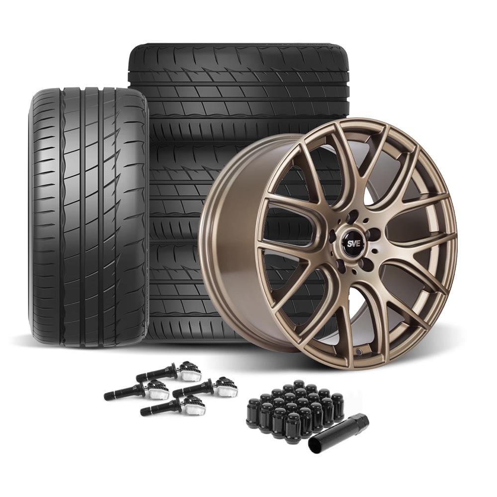 2015-2023 Mustang SVE Drift Wheel & Firestone Tire Kit - 19x9.5 - Satin Bronze