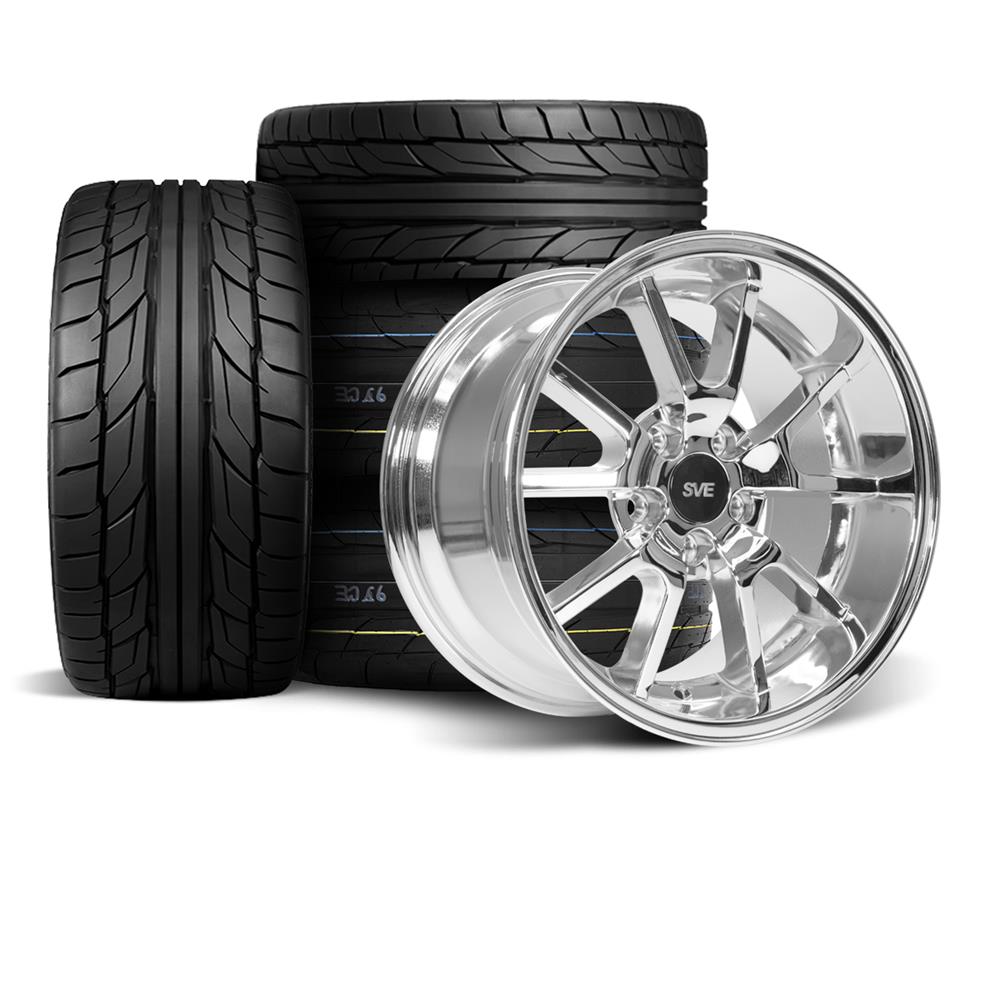 SVE Mustang FR500 Wheel & Drag Radial Nitto Tire Kit - 17x9/10.5