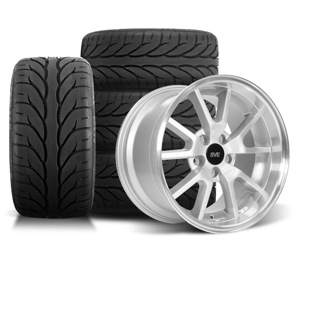 SVE Mustang FR500 Wheel & Kenda Tire Kit - 18x9/10 - Silver (94-04)