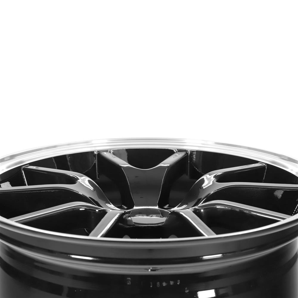 1994-04 Mustang SVE FR500 Wheel Kit - 17x9/10.5  - Black w/ Machined Lip