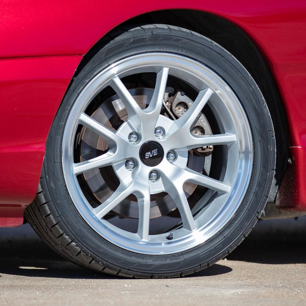 1994-2004 Mustang SVE FR500 Wheel & Nitto Tire Kit - 18X9 - Silver