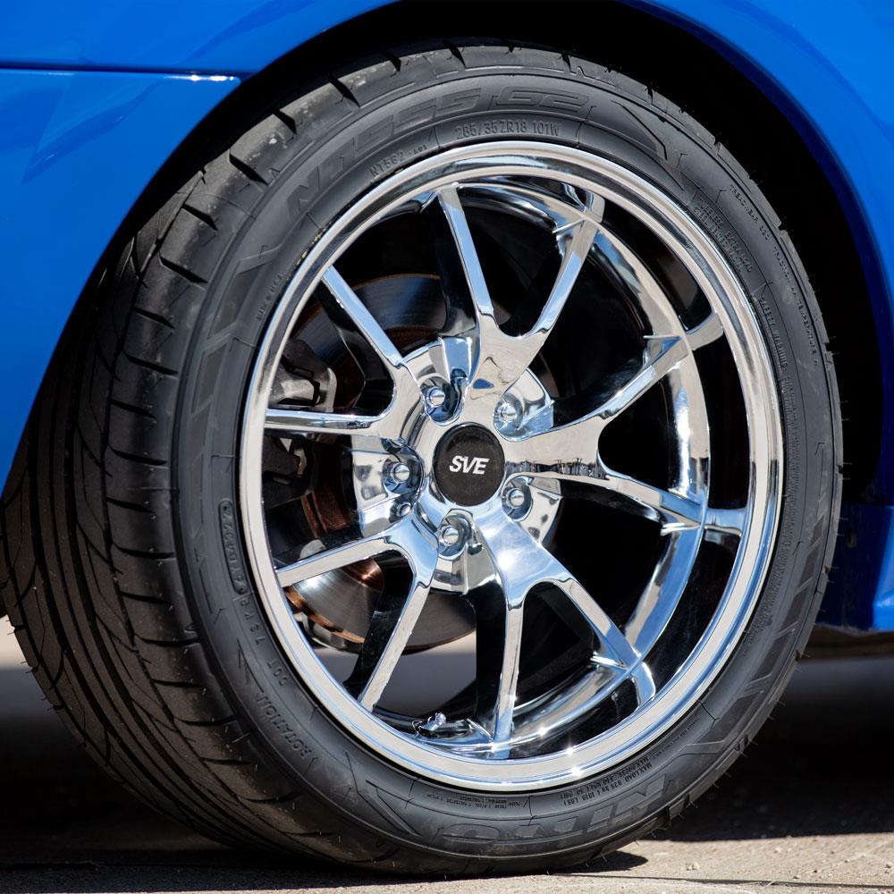 1994-2004 Mustang SVE FR500 Wheel & Sumitomo Tire Kit - 18X9/10 - Chrome