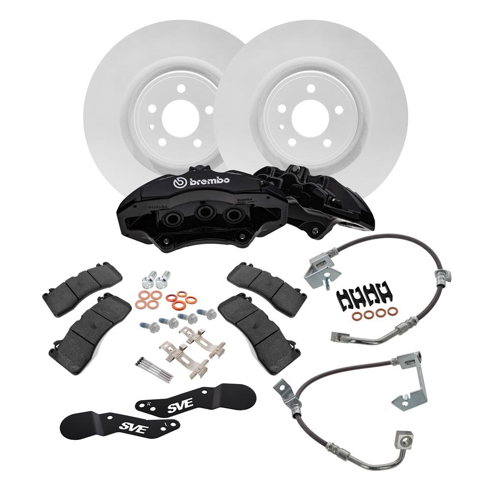 2005-14 Mustang SVE Front Brembo Brake Upgrade Kit - 6 Piston PP1 - 15" - Gloss Black