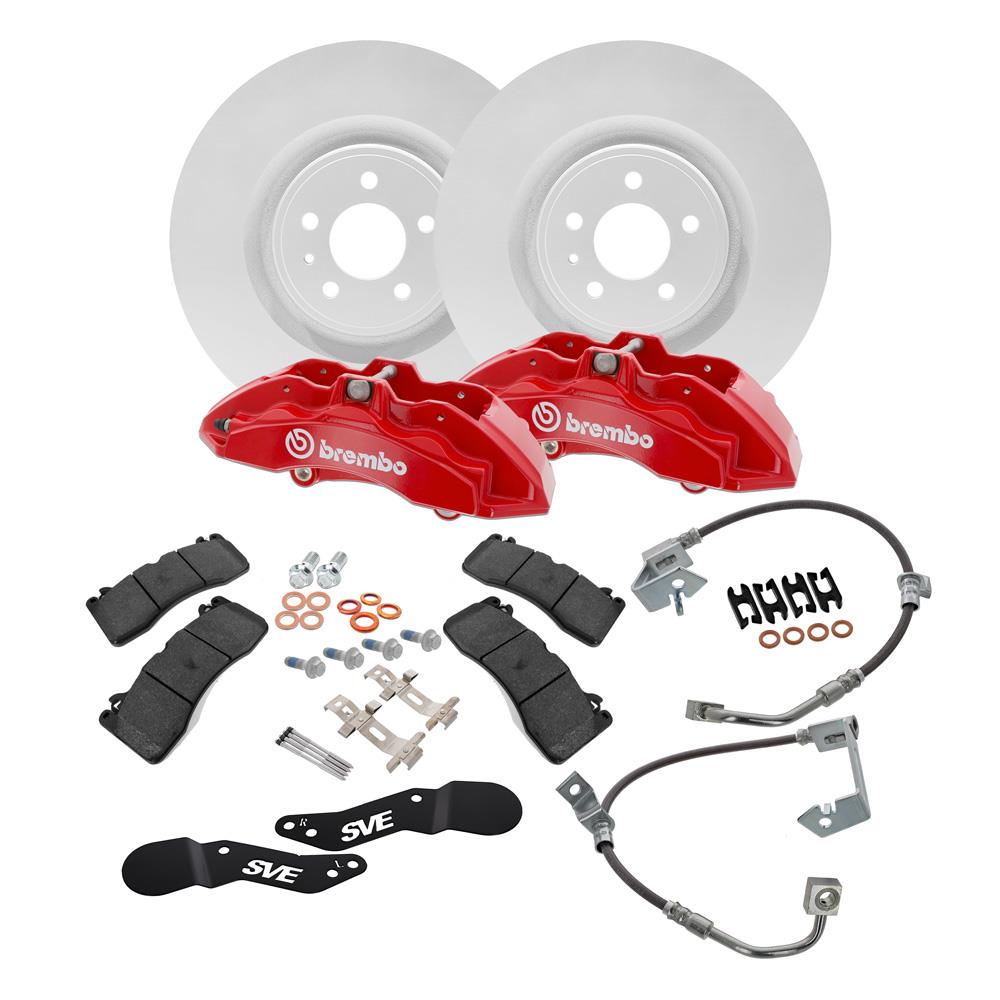 2005-2014 Mustang SVE Front Brake Upgrade Kit - 6 Piston PP1 - 15" - Red
