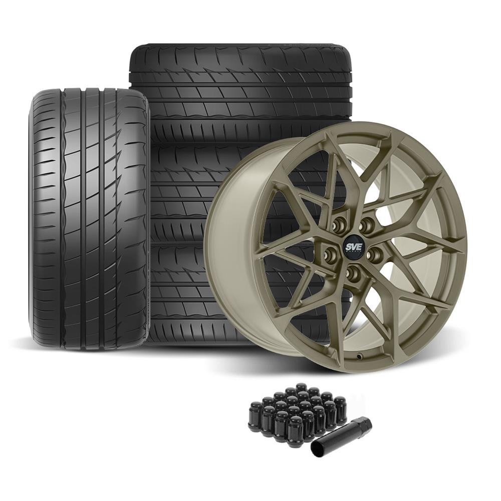 SVE MHP1 Wheel & Firestone Tire Kit 19x10 - Satin Bronze (05-14)