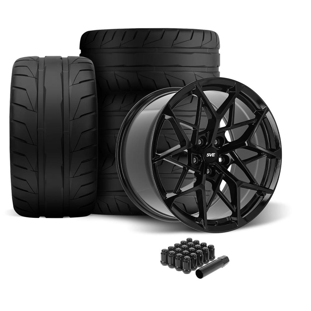 SVE Mustang MHP1 Wheel & Nitto NT05 Tire Kit - 19x10/11 - Gloss