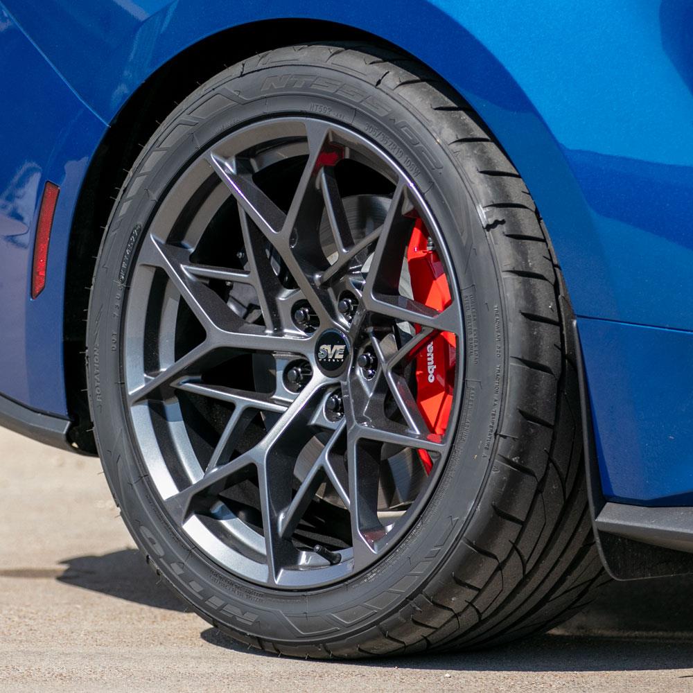2024-26 Mustang SVE MHP1 Wheel & Nitto NT05 Tire Kit - 19x10/11  - Gloss Graphite