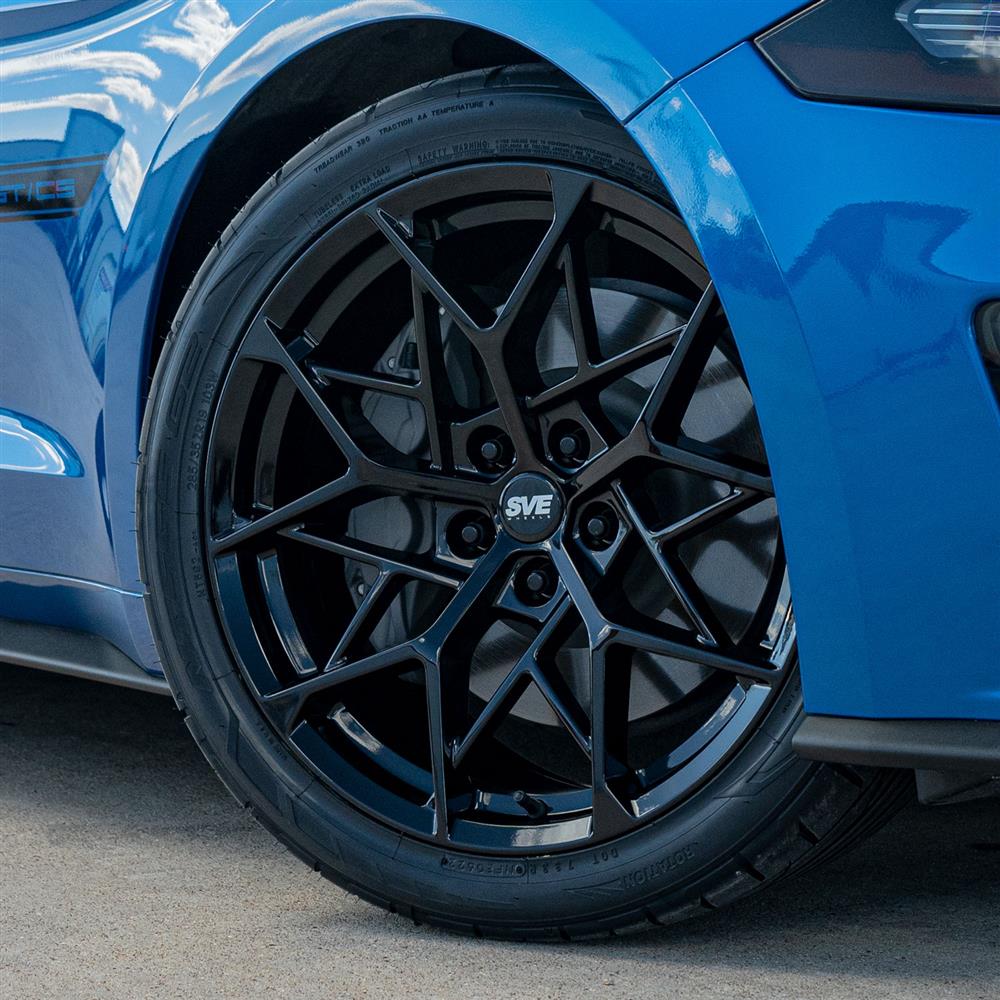 2015-2023 Mustang SVE MHP1 Wheel & Nitto NT05 Tire Kit - 19x10/11 - Gloss Black