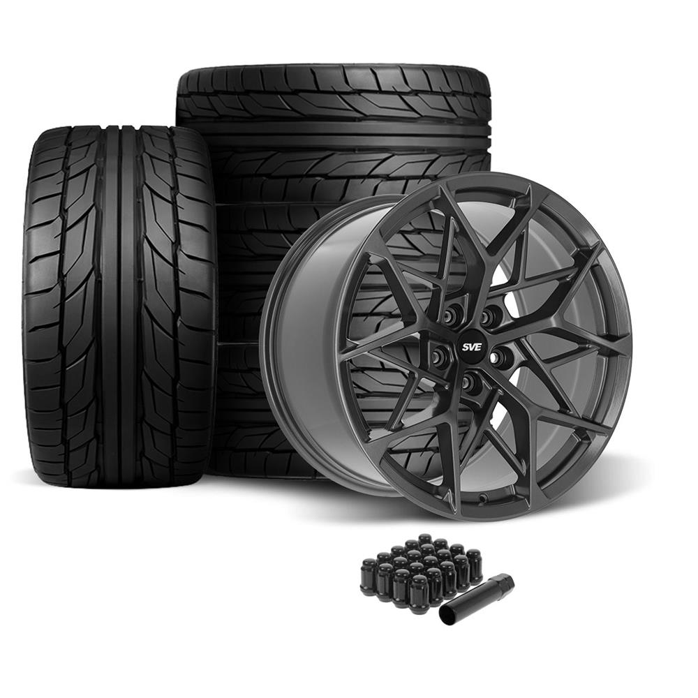 SVE Mustang MHP1 Wheel & Nitto Tire Kit - 19x10 - Graphite (05-14)