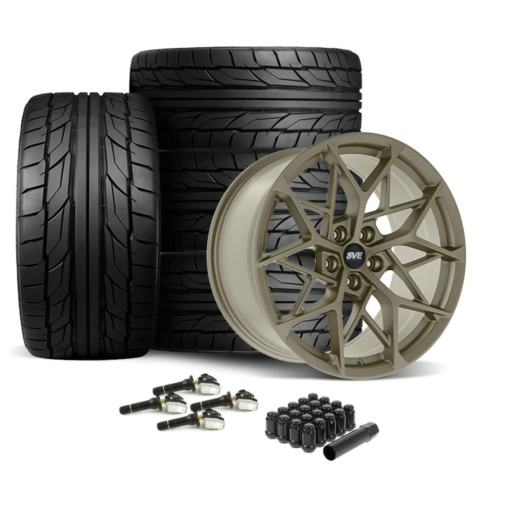 2015-2023 Mustang SVE MHP1 Wheel & Nitto Tire Kit - 19x10 - Satin Bronze
