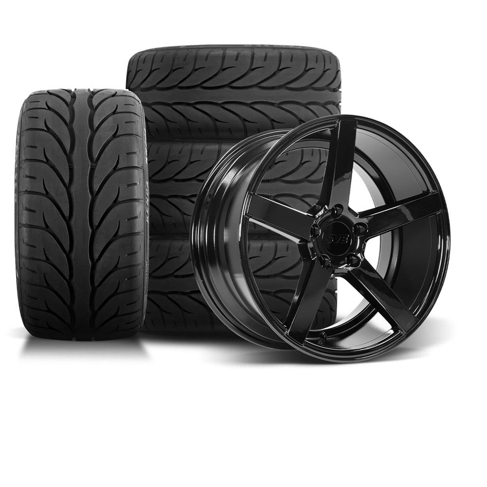SVE Mustang NVX Wheel & Kenda Tire Kit - 18x9/10 - Black (94-04)