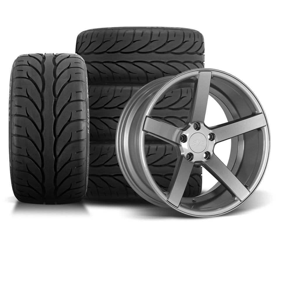 SVE Mustang NVX Wheel & Kenda Tire Kit - 18x9/10 - Graphite (94-04)