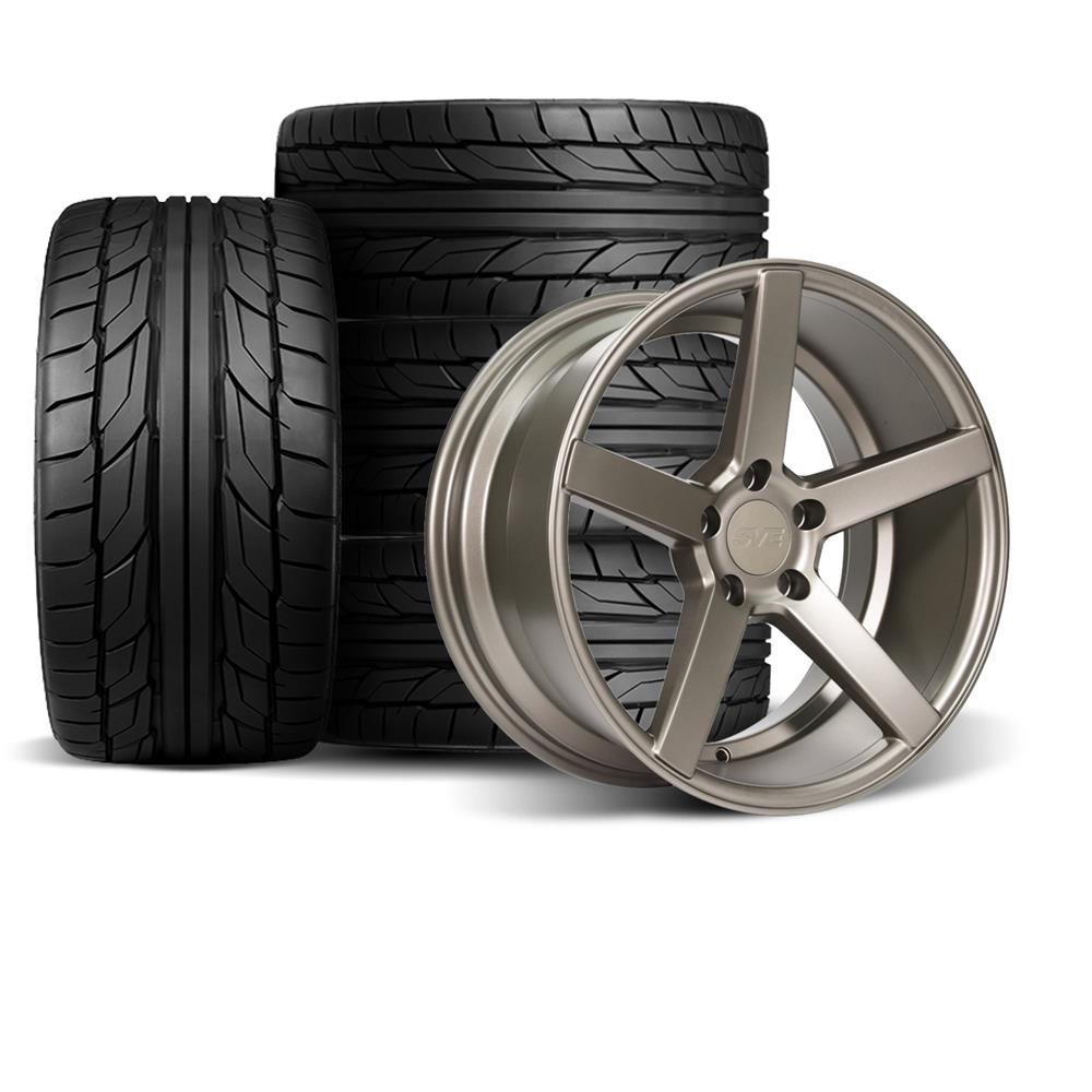 SVE Mustang NVX Wheel & Nitto Tire Kit - 18x9/10 - Bronze (94-04)