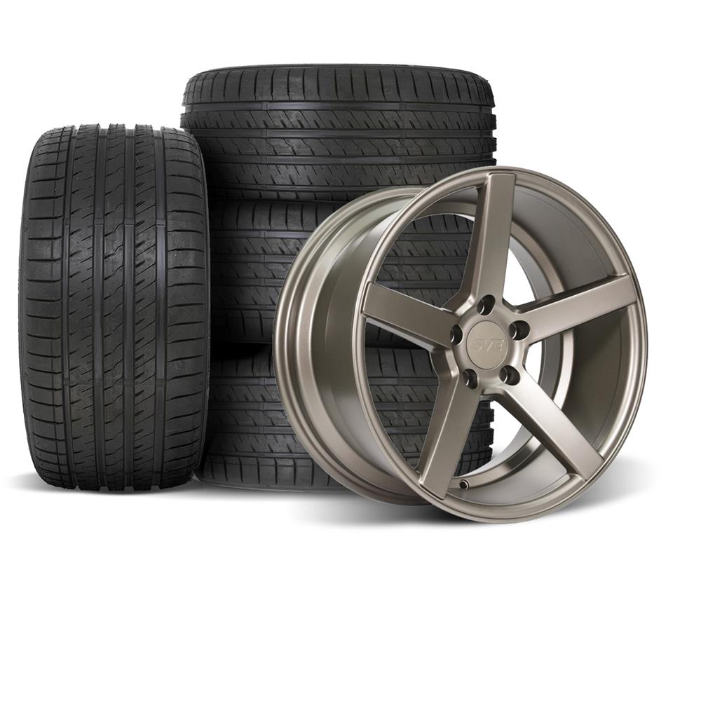 SVE Mustang NVX Wheel & Sumitomo Tire Kit - 18x9/10 - Bronze (94-04)