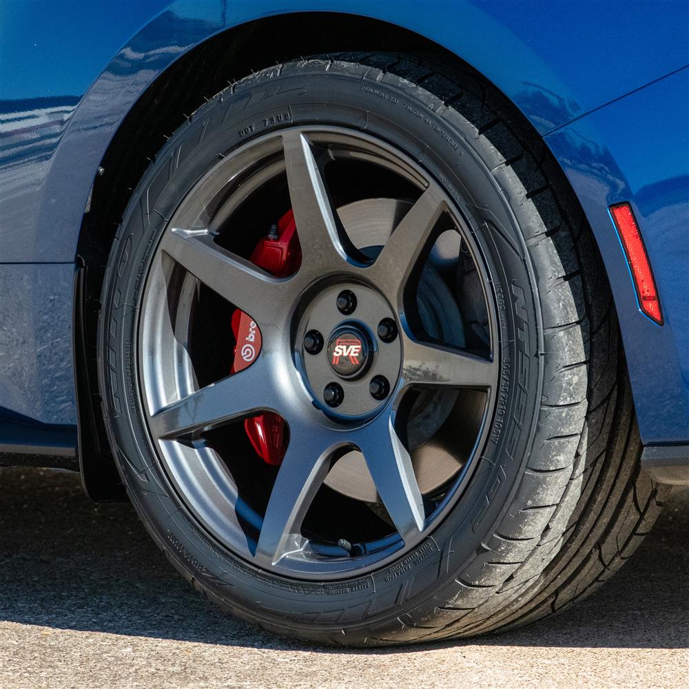 2024-26 Mustang SVE R350 Wheel & Firestone Tire Kit - 19x10/11  - Liquid Graphite
