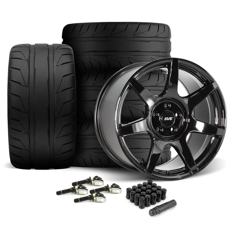 2024-26 Mustang SVE R350 Wheel & Nitto NT05 Tire Kit - 19x10/11  - Gloss Black