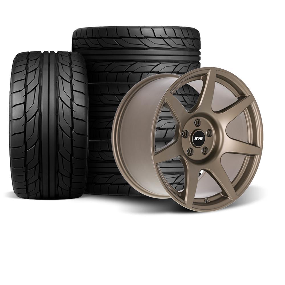 1994-04 Mustang SVE R350 Wheel & Nitto Tire Kit - 18x9/10  - Satin Bronze
