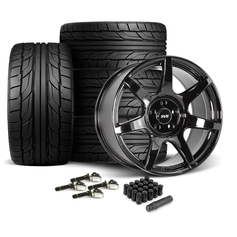 2024-26 Mustang SVE R350 Wheel & Nitto Tire Kit - 19x10/11  - Gloss Black
