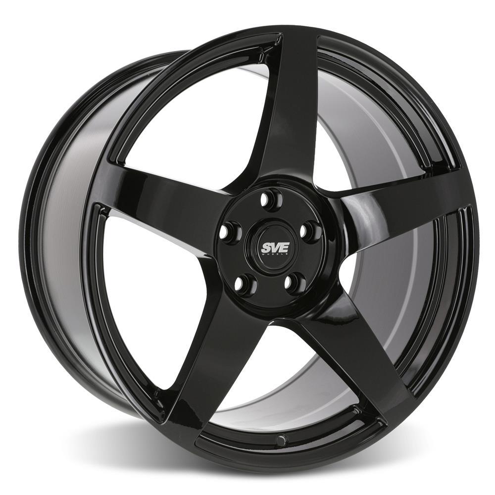 SVE Mustang R355 Wheel & Firestone Tire Kit - 19x10/11 - Gloss Black ...