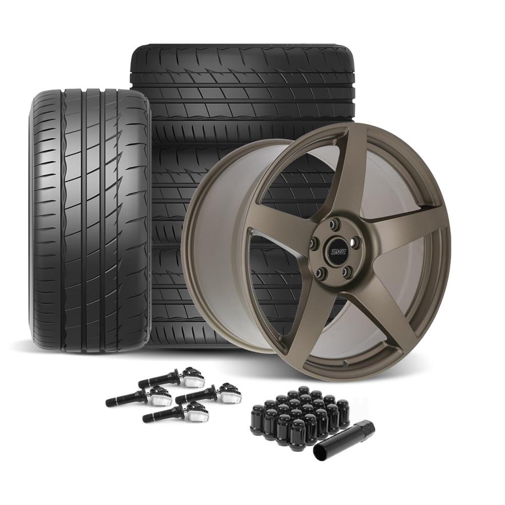 2024-26 Mustang SVE R355 Wheel & Firestone Tire Kit - 19x10/11  - Satin Bronze