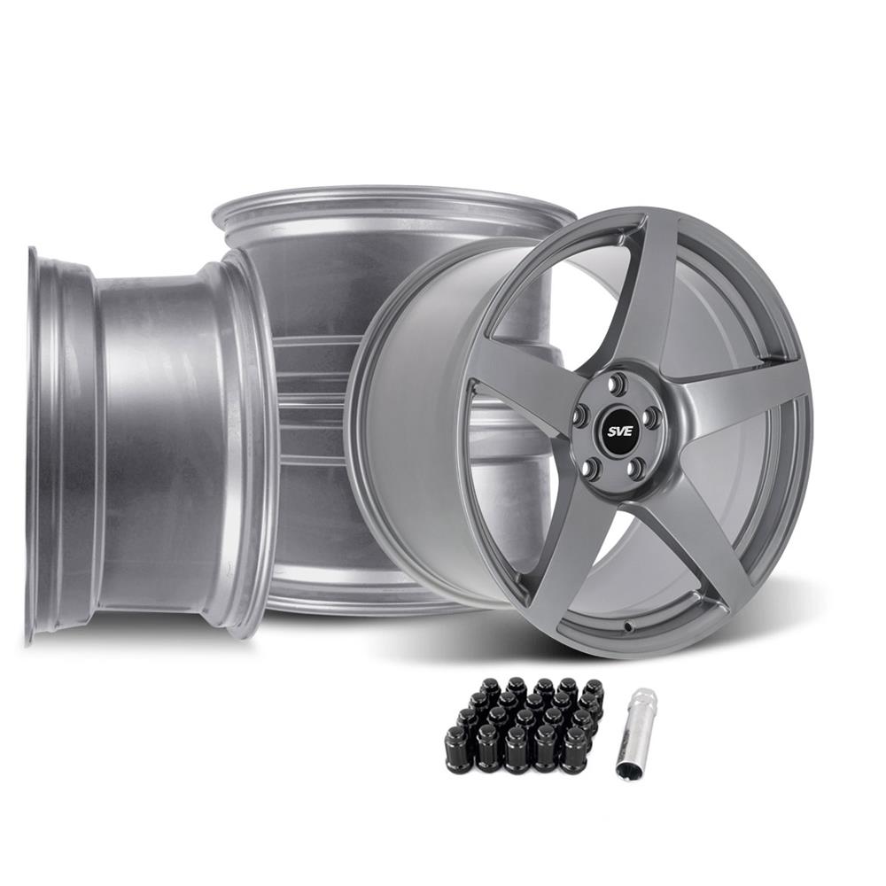2015-26 Mustang SVE R355 Wheel Kit - 19x10/11  - Titanium Gray