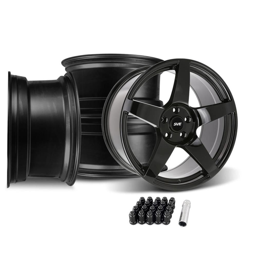 2005-14 Mustang SVE R355 Wheel Kit - 19x10  - Gloss Black