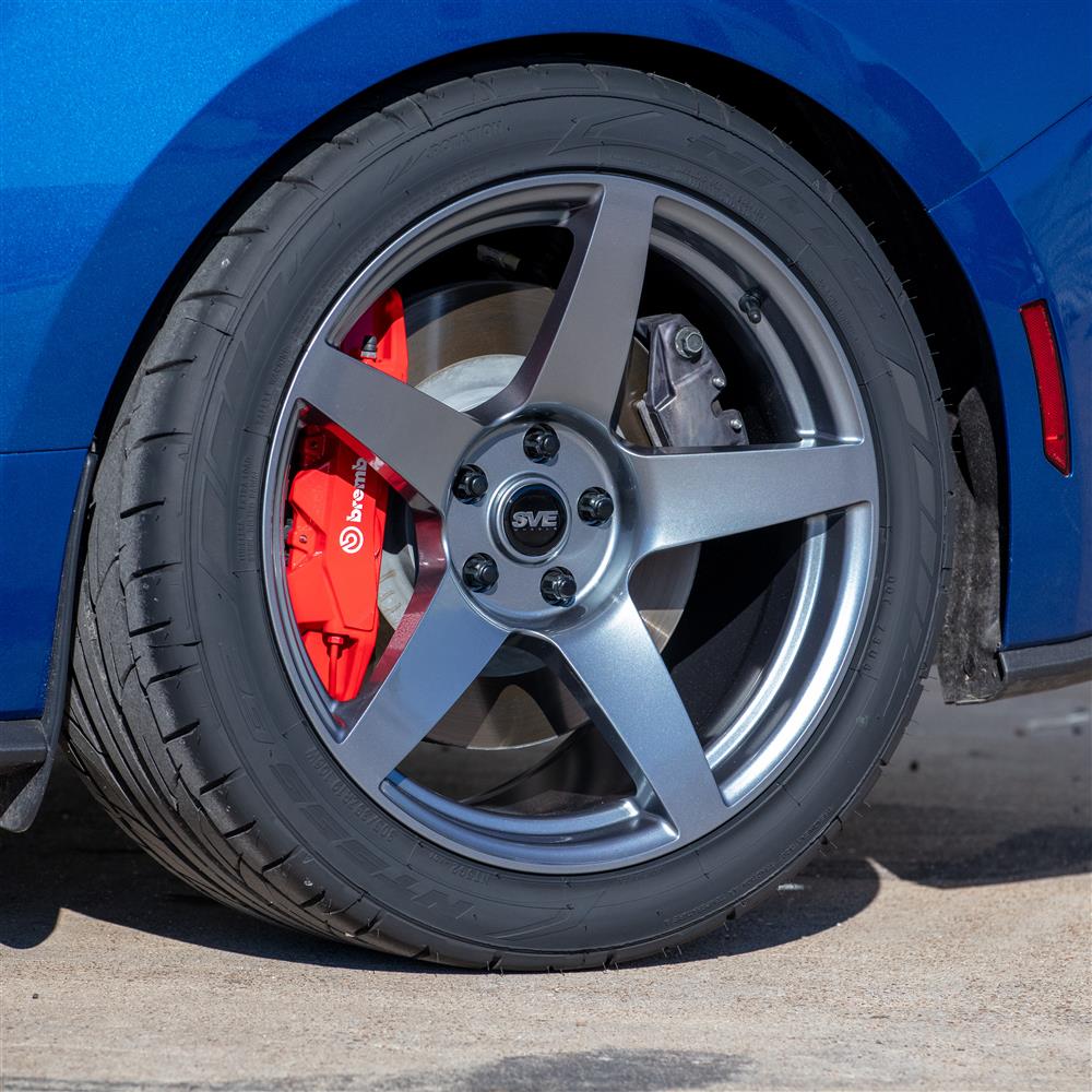 2024-26 Mustang SVE R355 Wheel & Nitto NT05 Tire Kit - 19x10/11  - Titanium Gray