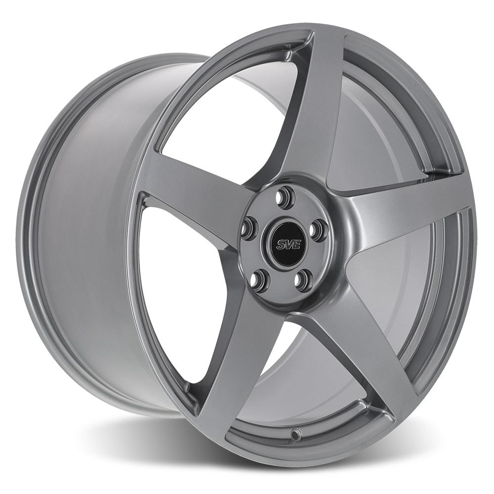 2024-26 Mustang SVE R355 Wheel & Nitto NT05 Tire Kit - 19x10/11  - Titanium Gray