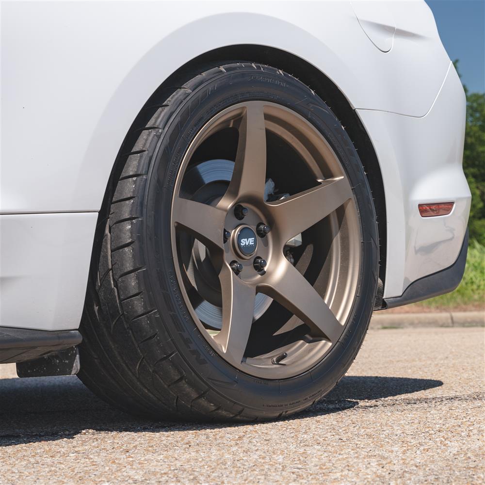 2015-23 Mustang SVE R355 Wheel & Nitto NT555 G2 Tire Kit - 19x10/11 - Satin Bronze