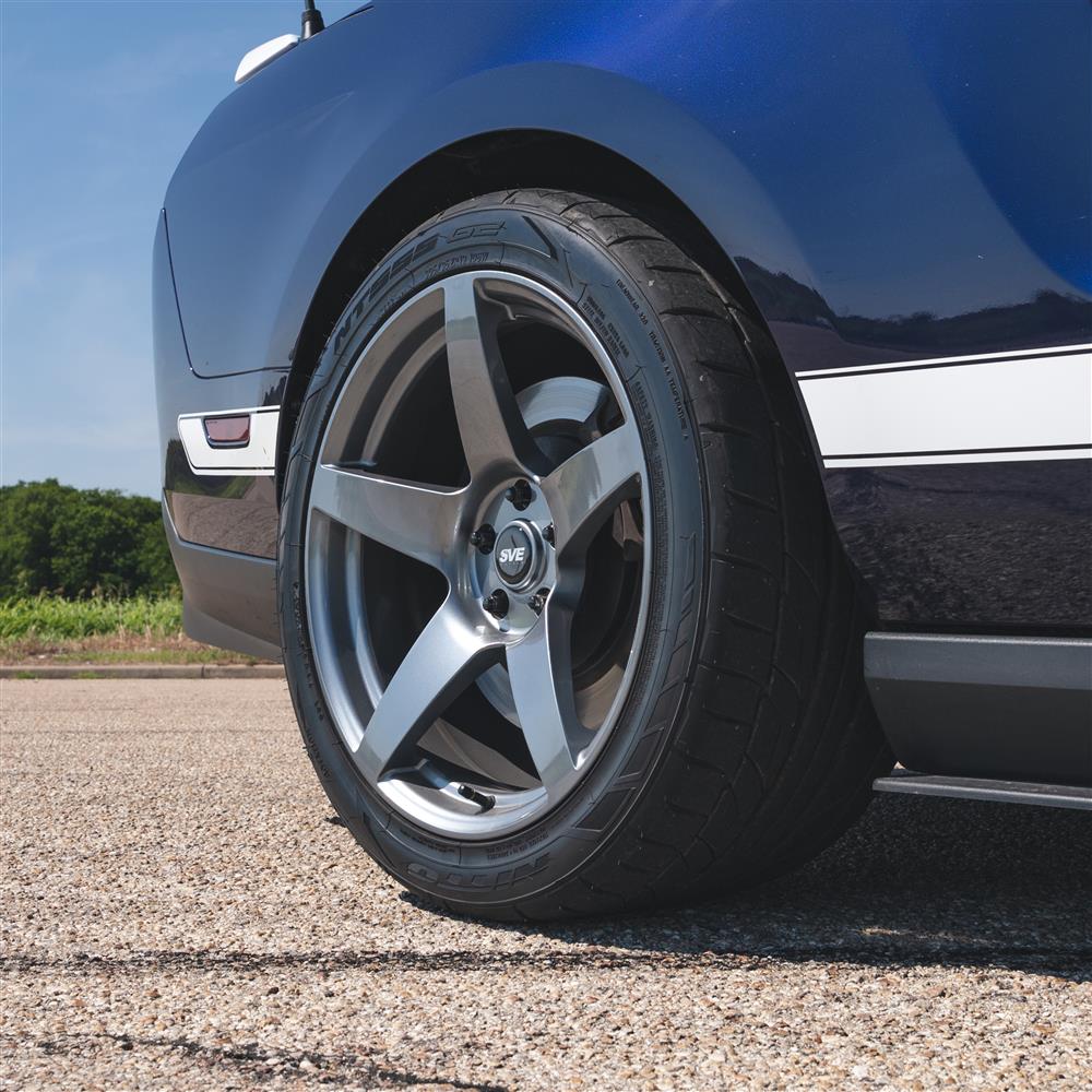 2005-14 Mustang SVE R355 Wheel & Nitto NT05 Tire Kit - 19x10/11 - Titanium Gray