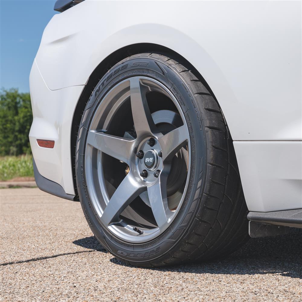 2015-23 Mustang SVE R355 Wheel & Nitto NT05 Tire Kit - 19x10/11 - Titanium Gray