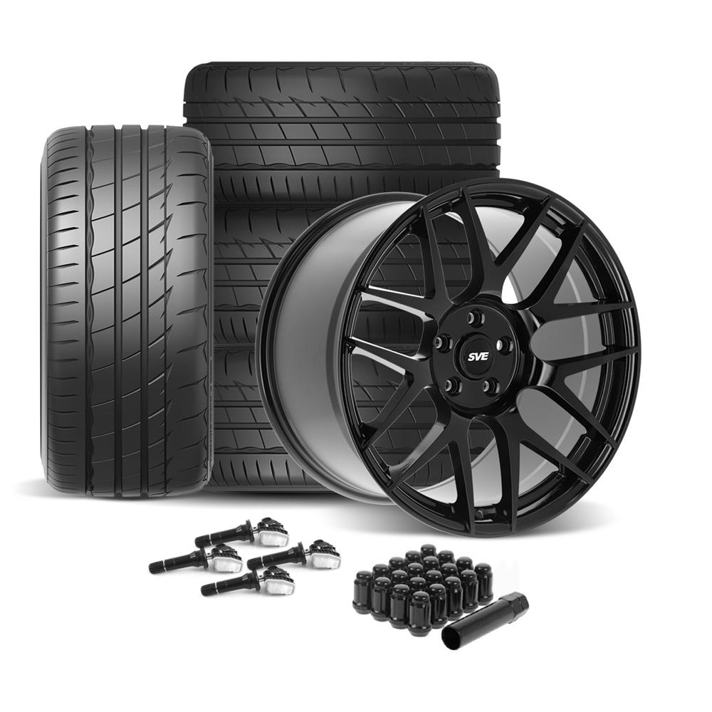 2024-26 Mustang SVE R357 Wheel & Firestone Tire Kit - 19x10/11  - Gloss Black