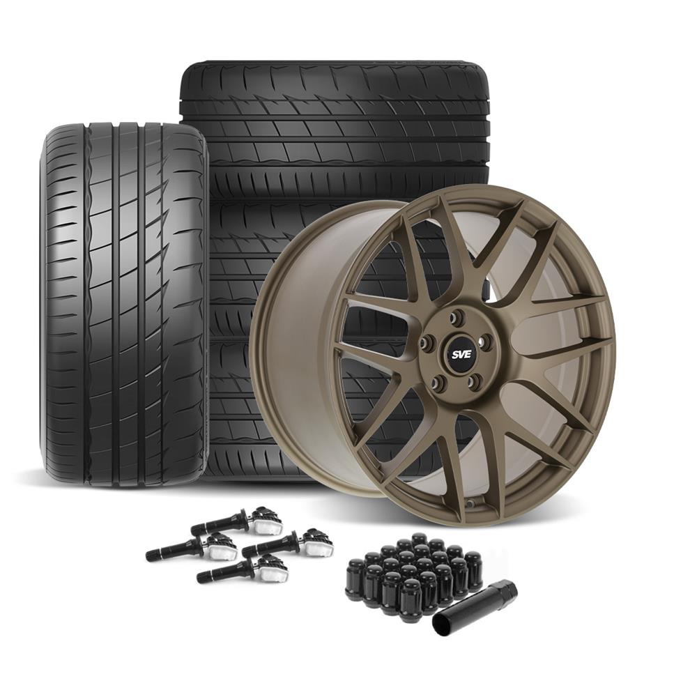 2024-26 Mustang SVE R357 Wheel & Firestone Tire Kit - 19x10/11  - Satin Bronze
