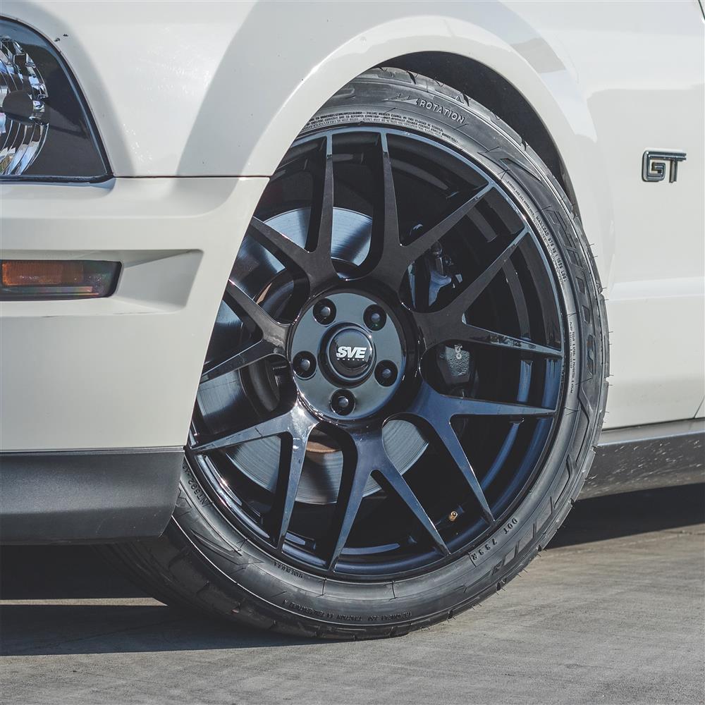 2005-14 Mustang SVE R357 Wheel & Nitto Tire Kit - 19x10/11 - Gloss Black