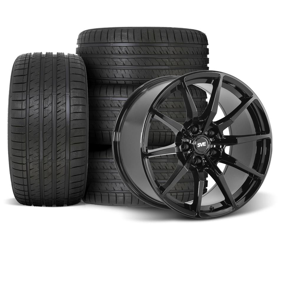 1994-04 Mustang SVE S350 Wheel & Sumitomo Tire Kit  - 18x9/10 - Gloss Black