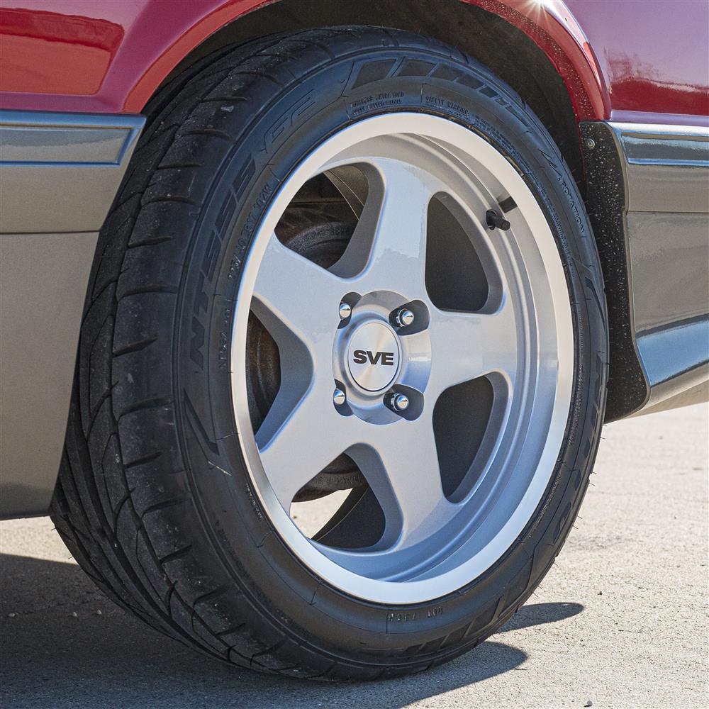 1979-93 Mustang SVE 4 Lug SC Wheel - 17x8 - Silver