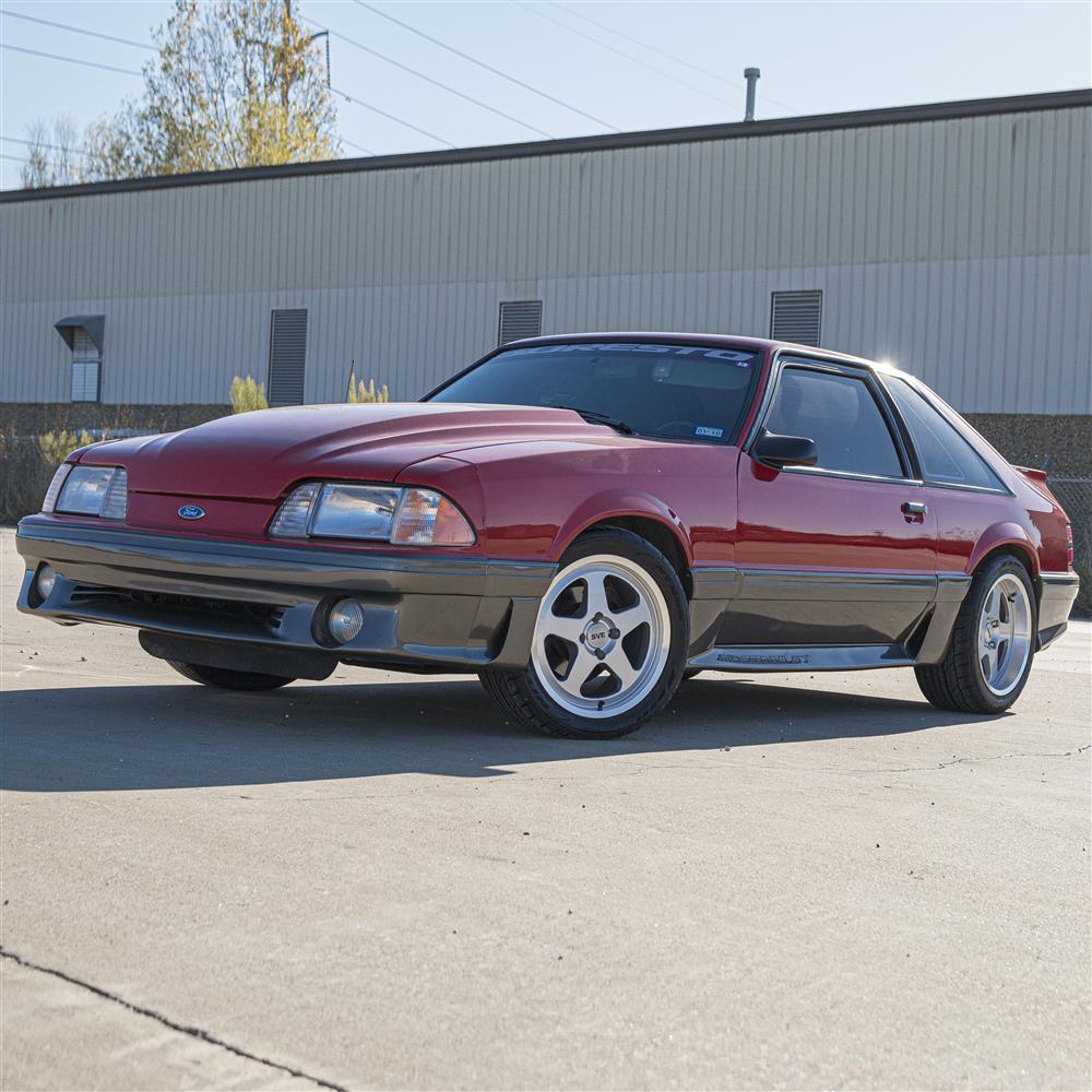 1979-93 Mustang SVE 4 Lug SC Wheel Kit - 17x8/9 - Silver