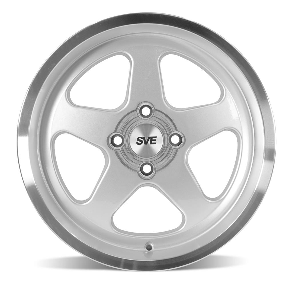 1979-93 Mustang SVE 4 Lug SC Wheel Kit - 17x8/9 - Silver