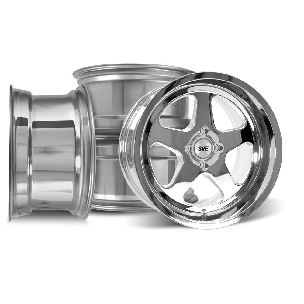 1979-93 Mustang SVE 4 Lug SC Wheel Kit - 17x9/10 - Chrome