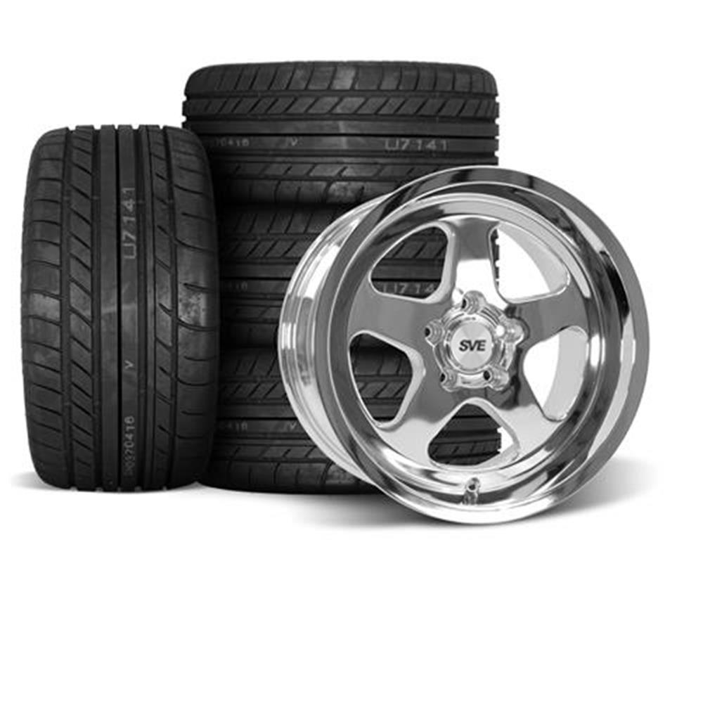 1994-04 Mustang SVE Saleen SC Style Wheel & M/T Tire Kit - 17x9/10 - Chrome