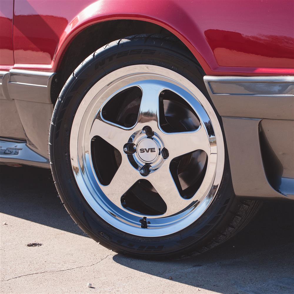 1979-93 Mustang SVE 4 Lug SC Wheel - 17x8 - Chrome
