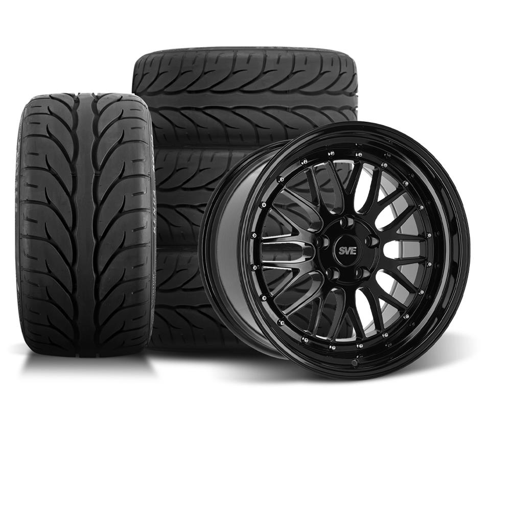 SVE Mustang Series 1 Wheel & Kenda Tire Kit - 18x9/10 - Black (94-04)