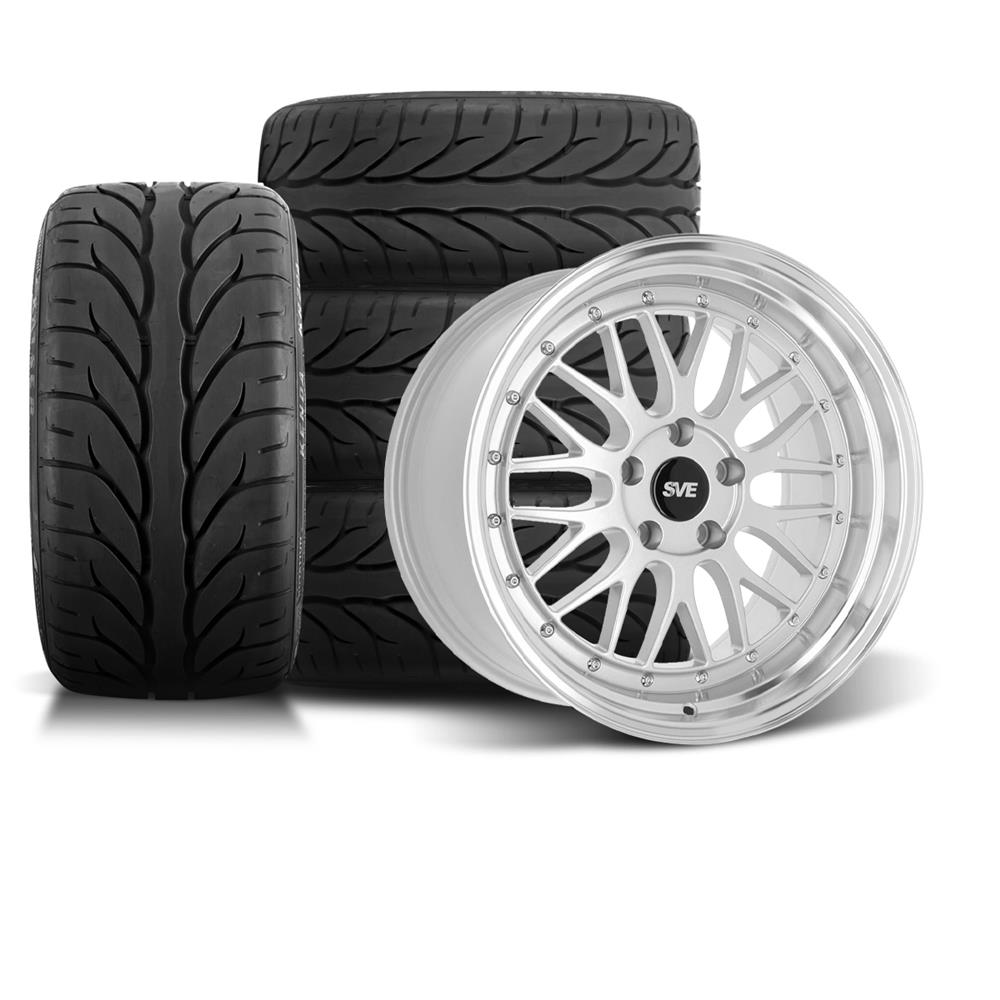 SVE Mustang Series 1 Wheel & Kenda Tire Kit - 18x9/10 - Silver (94-04)