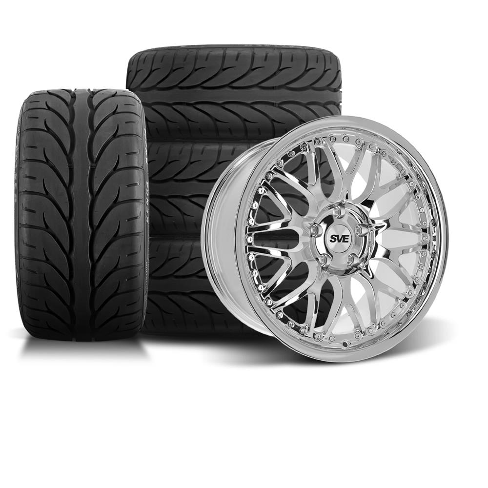 1994-04 Mustang SVE Series 3 Wheel & Kenda Tire Kit - 18x9/10  - Chrome