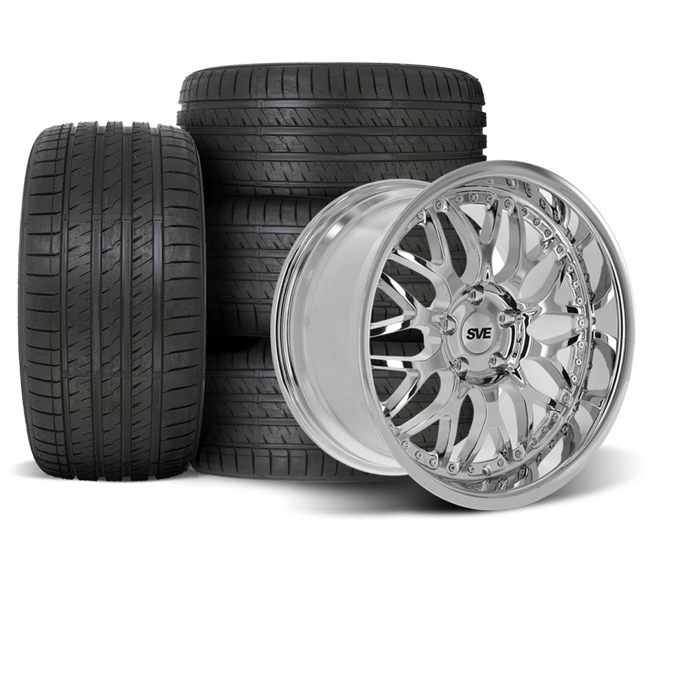 1994-04 Mustang SVE Series 3 Wheel & Sumitomo Tire Kit - 18x9/10 - Chrome