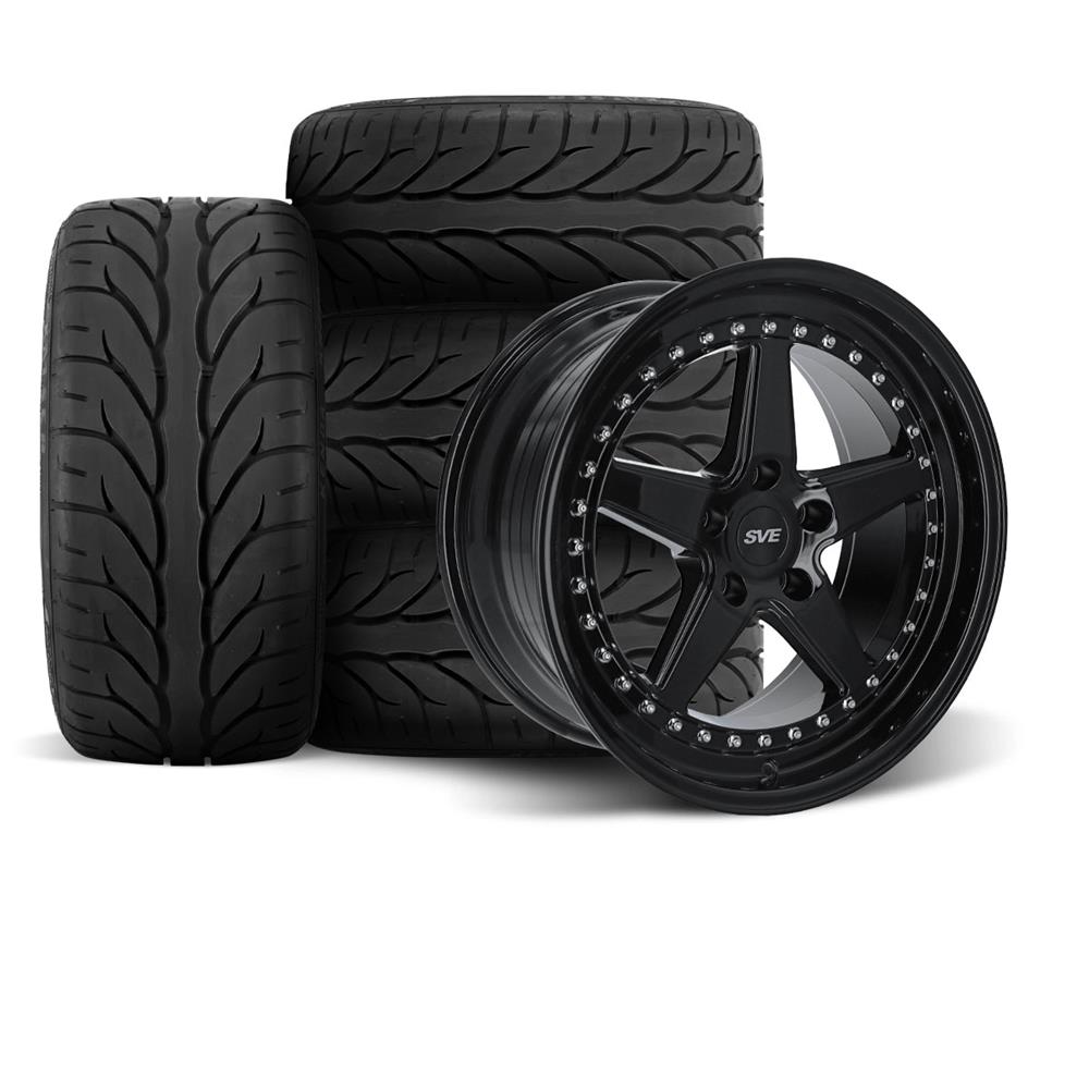SVE Mustang Series 4 Wheel & Kenda Tire Kit - 18x9/10 - Gloss