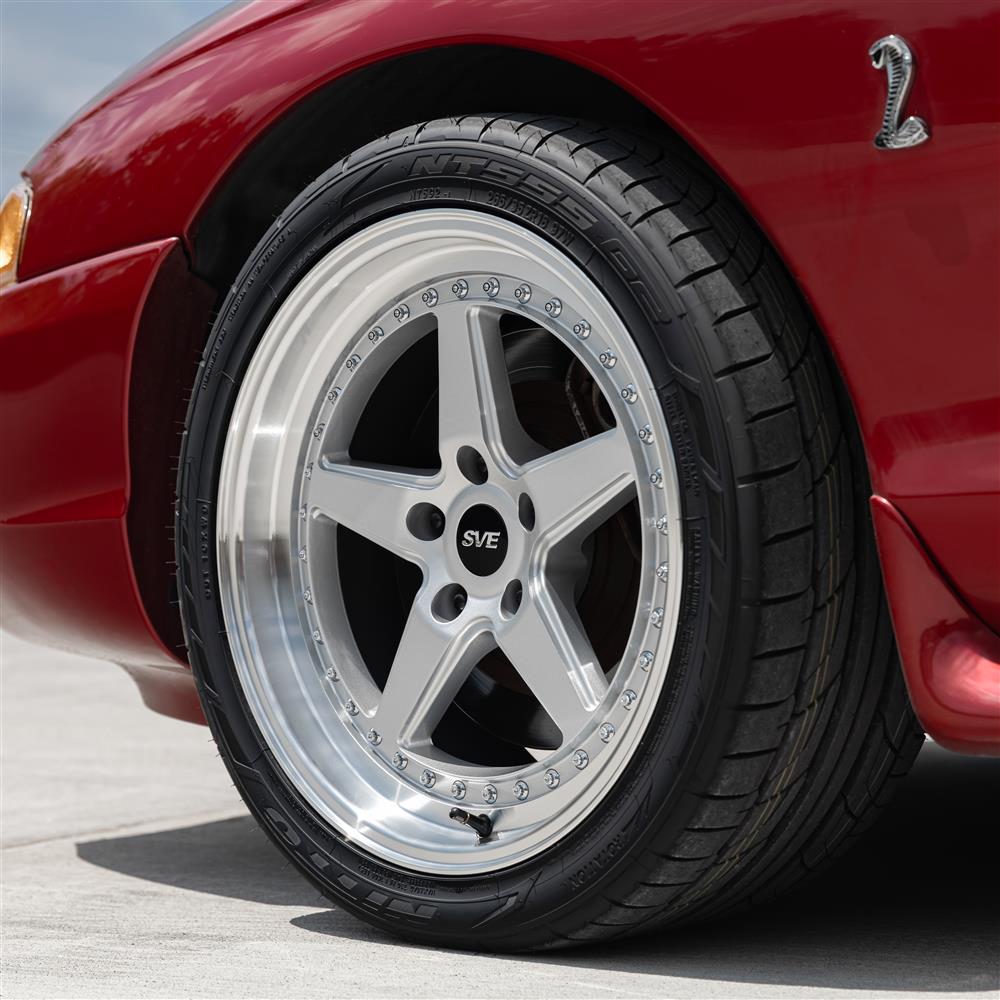 1994-04 Mustang SVE Series 4 Wheel Kit - 18x9/10  - Gloss Silver