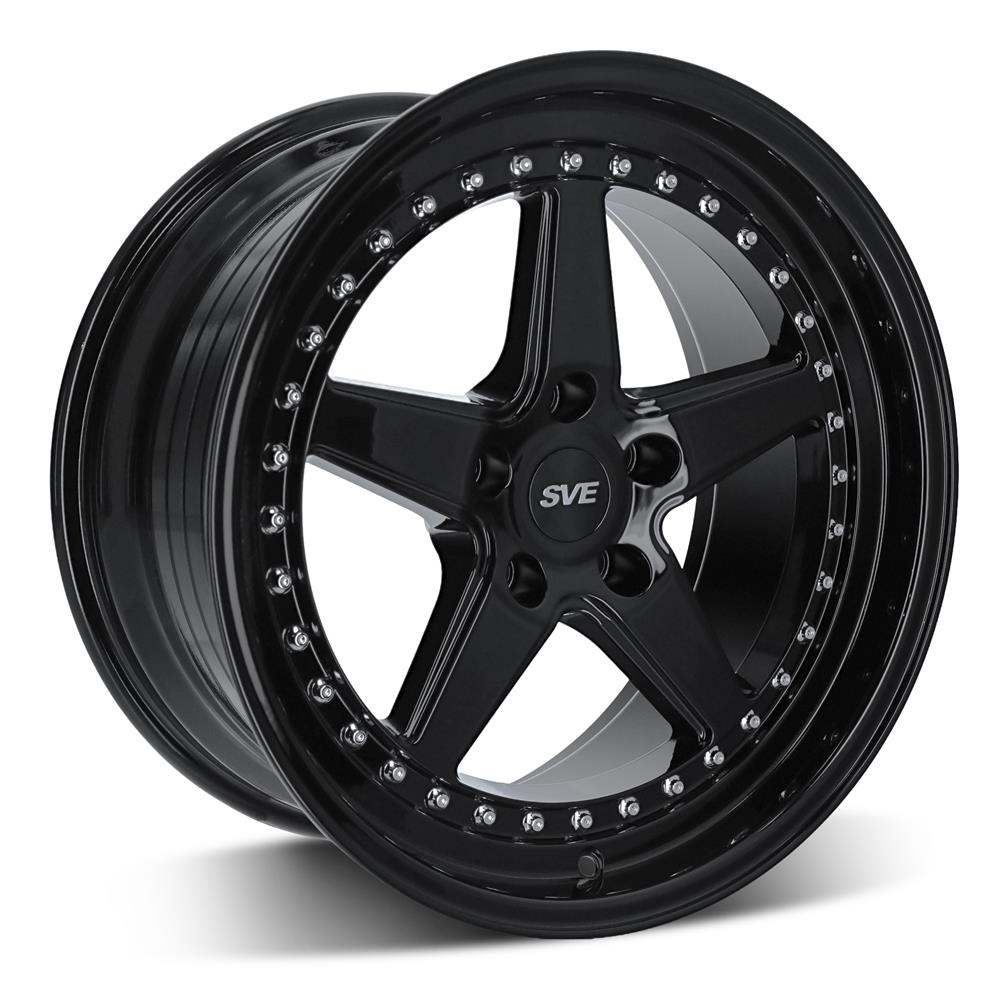 1994-04 Mustang SVE Series 4 Wheel & Nitto Tire Kit - 18x9/10  - Gloss Black