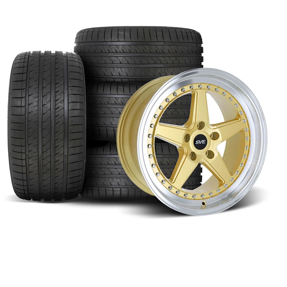SVE Mustang Series 4 Wheel & Sumitomo Tire Kit - 18x9/10 - Gloss